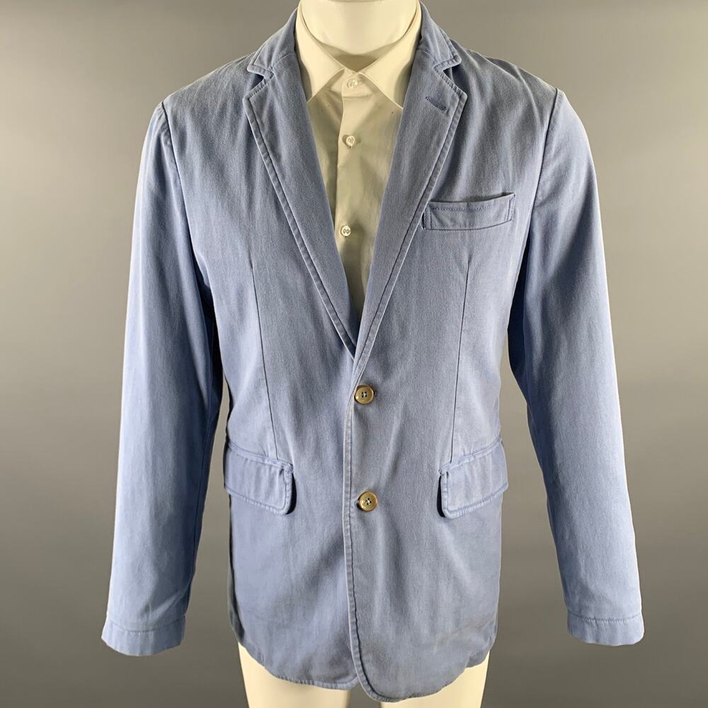 KLEIN EPSTEIN & PARKER Size 40 Blue Lyocel Blend Notch Lapel Sport Coat